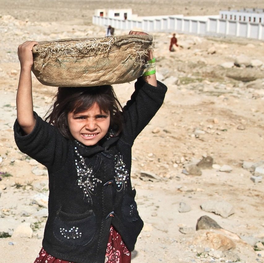 girl, afghani person, alone